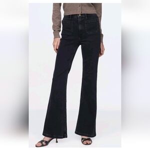 GAP 70s Flare High Rise Jeans Black 6P Petite NWT